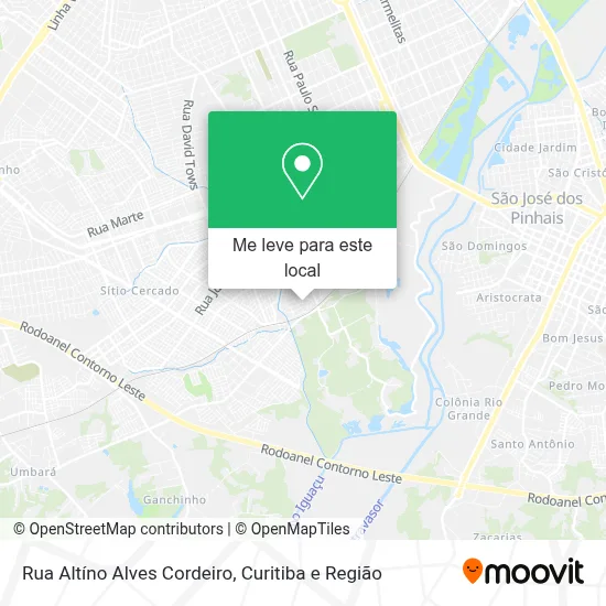 Rua Altíno Alves Cordeiro mapa