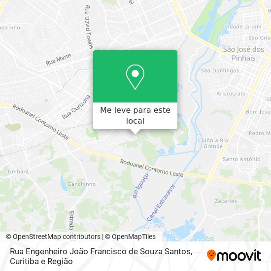 Rua Engenheiro João Francisco de Souza Santos mapa