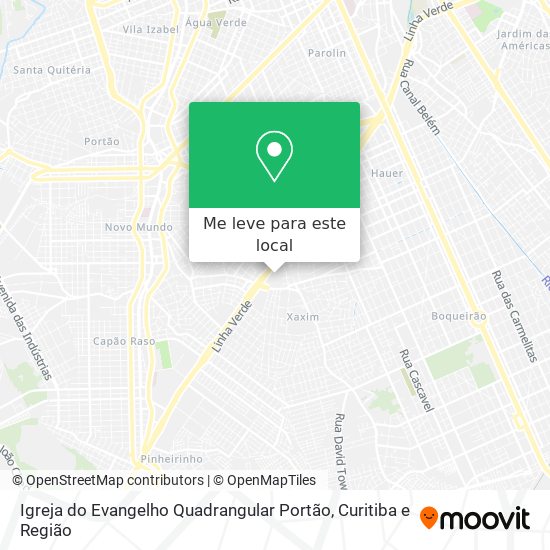 Igreja do Evangelho Quadrangular Portão mapa