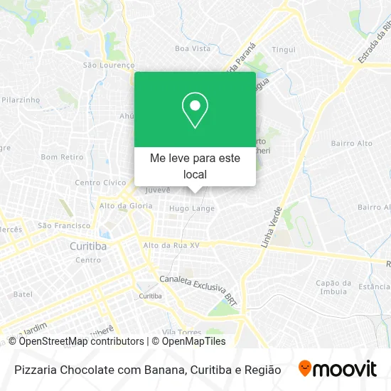 Pizzaria Chocolate com Banana mapa