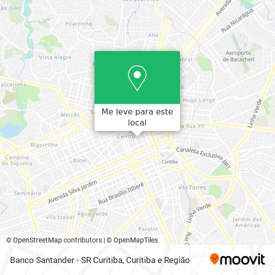 Banco Santander - SR Curitiba mapa
