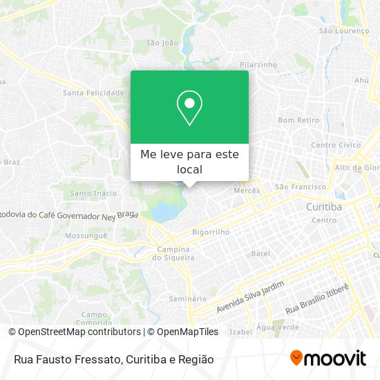 Rua Fausto Fressato mapa