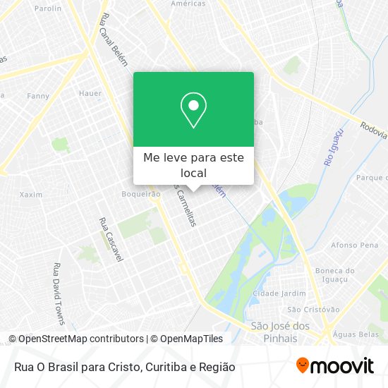 Rua O Brasil para Cristo mapa