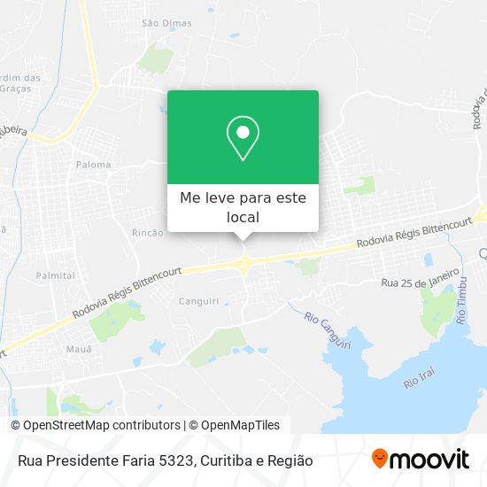 Rua Presidente Faria 5323 mapa