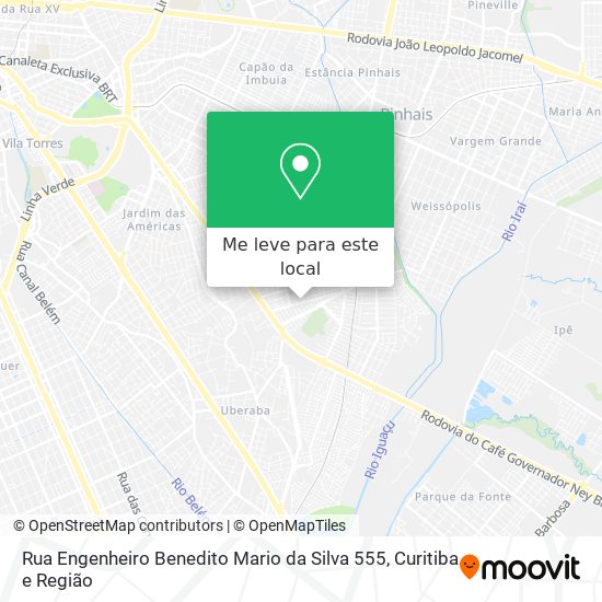 Rua Engenheiro Benedito Mario da Silva 555 mapa