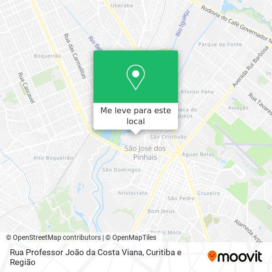 Como chegar até Rua Professor João da Costa Viana em São José Dos Pinhais  de Ônibus?