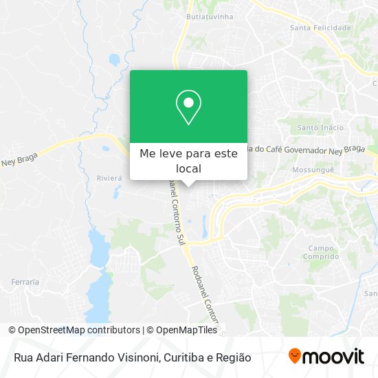 Rua Adari Fernando Visinoni mapa