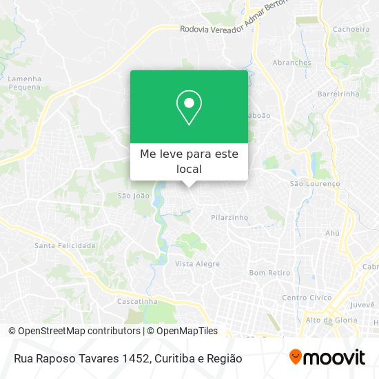 Rua Raposo Tavares 1452 mapa