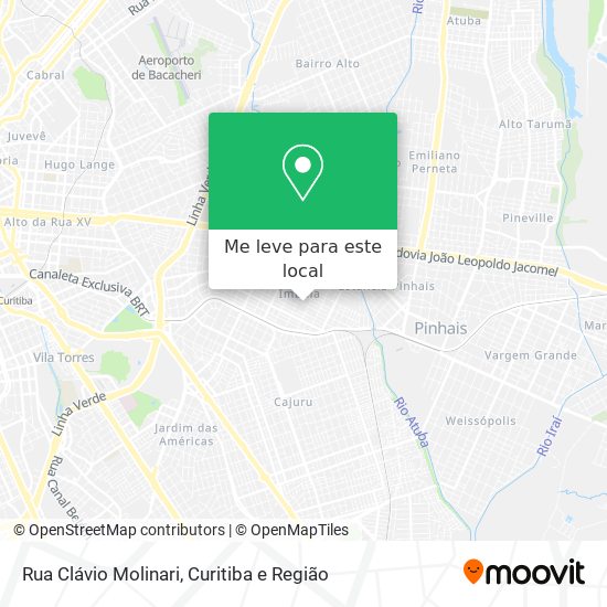 Rua Clávio Molinari mapa