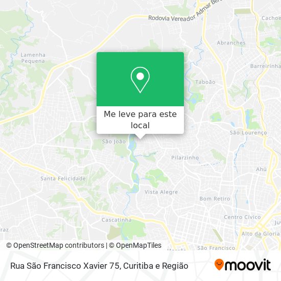 Rua São Francisco Xavier 75 mapa