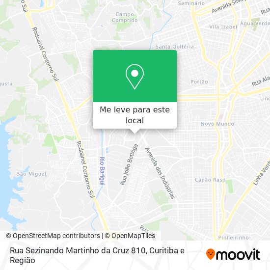 Rua Sezinando Martinho da Cruz 810 mapa
