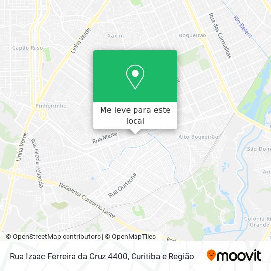 Rua Izaac Ferreira da Cruz 4400 mapa
