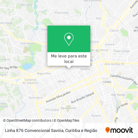 Linha 876 Convencional Savóia mapa