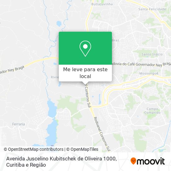 Avenida Juscelino Kubitschek de Oliveira 1000 mapa