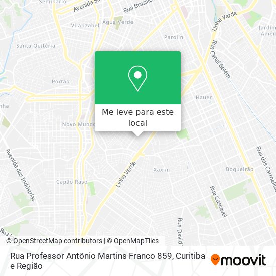 Rua Professor Antônio Martins Franco 859 mapa