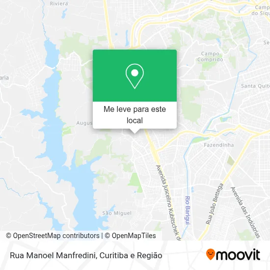 Rua Manoel Manfredini mapa