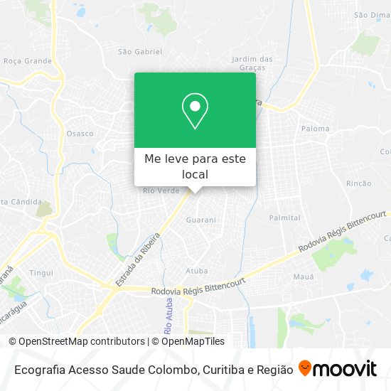 Ecografia Acesso Saude Colombo mapa