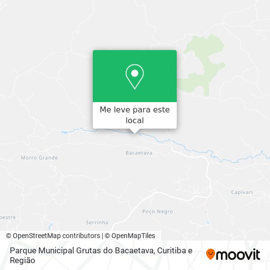 Parque Municipal Grutas do Bacaetava mapa