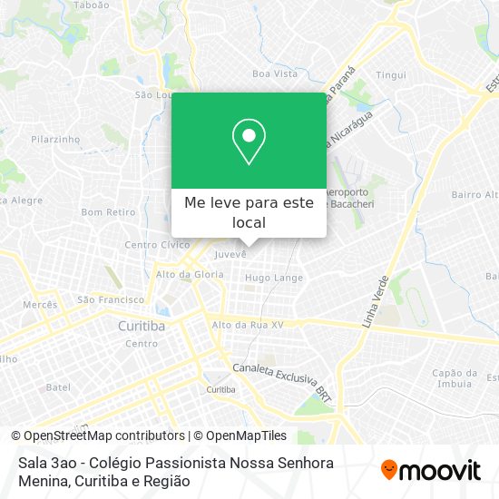 Sala 3ao - Colégio Passionista Nossa Senhora Menina mapa