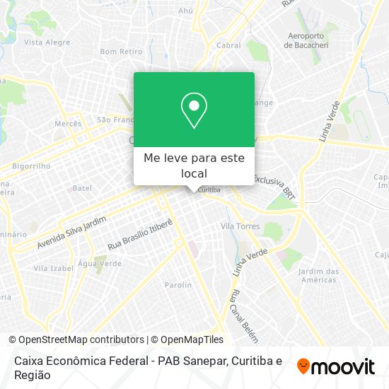 Caixa Econômica Federal - PAB Sanepar mapa