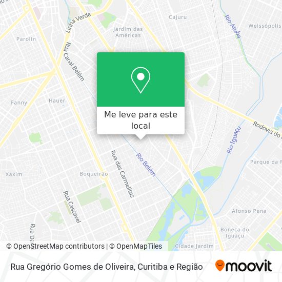 Rua Gregório Gomes de Oliveira mapa