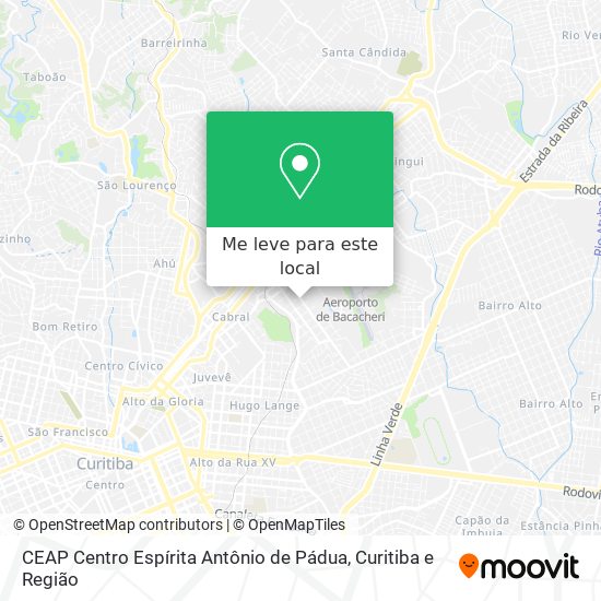 CEAP Centro Espírita Antônio de Pádua mapa
