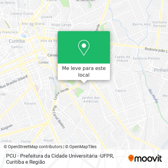 PCU - Prefeitura da Cidade Universitária -UFPR mapa