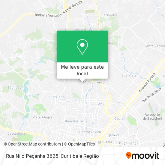 Rua Nilo Peçanha 3625 mapa