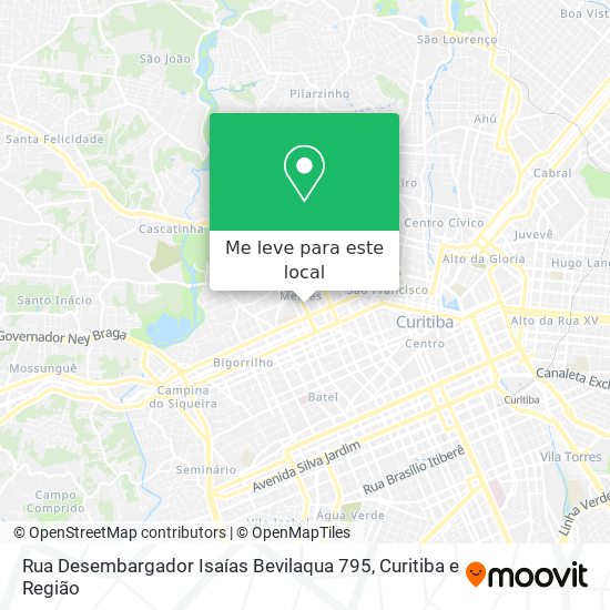 Rua Desembargador Isaías Bevilaqua 795 mapa