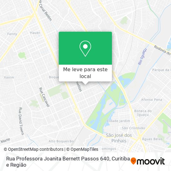 Rua Professora Joanita Bernett Passos 640 mapa