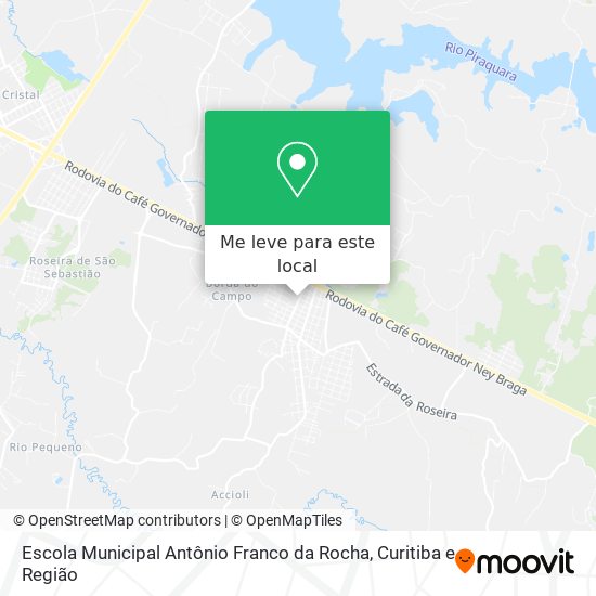 Escola Municipal Antônio Franco da Rocha mapa