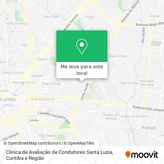 Clinica de Avaliação de Condutores Santa Luzia mapa