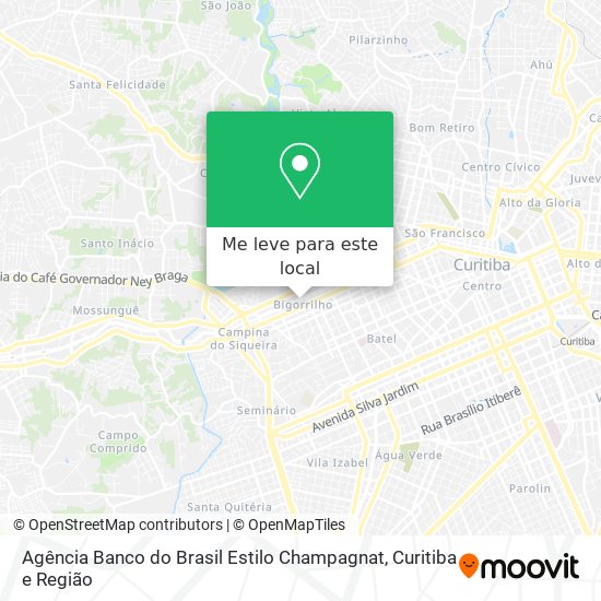 Agência Banco do Brasil Estilo Champagnat mapa