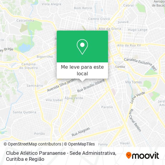 Clube Atlético Paranaense - Sede Administrativa mapa