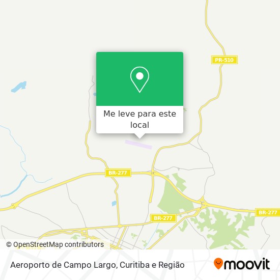 Aeroporto de Campo Largo mapa