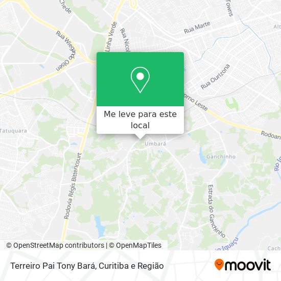 Terreiro Pai Tony Bará mapa