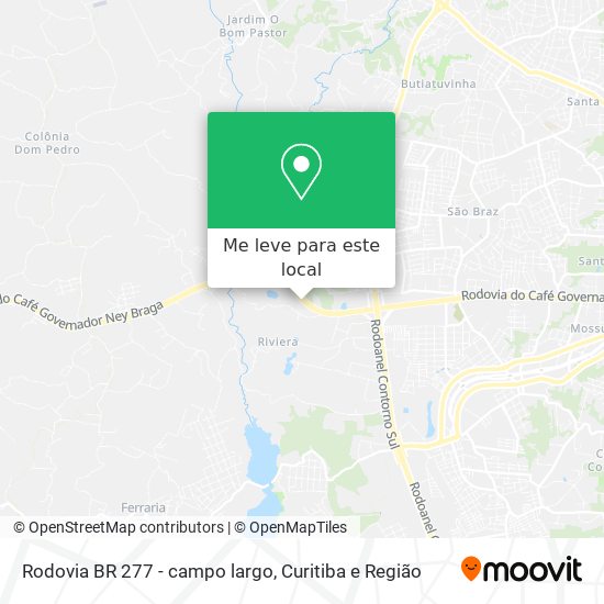 Rodovia BR 277 - campo largo mapa
