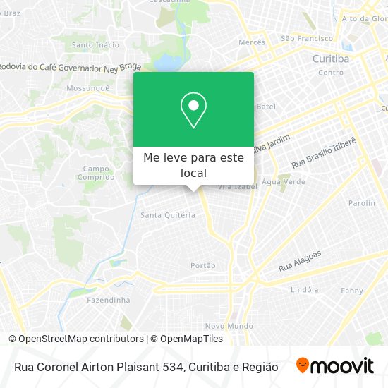 Rua Coronel Airton Plaisant 534 mapa