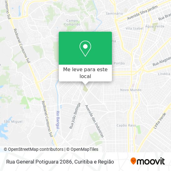 Rua General Potiguara 2086 mapa