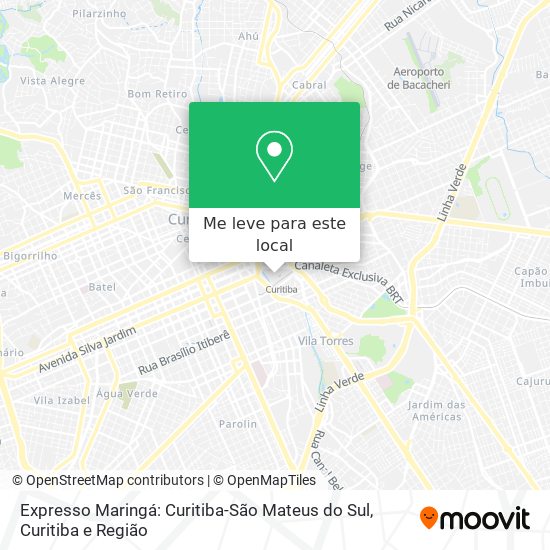 Expresso Maringá: Curitiba-São Mateus do Sul mapa