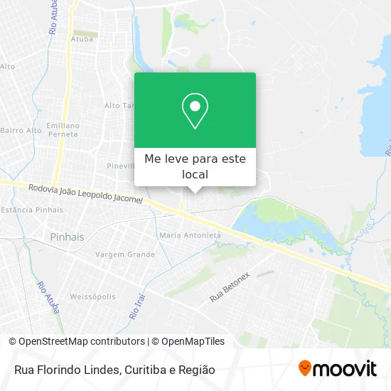 Rua Florindo Lindes mapa