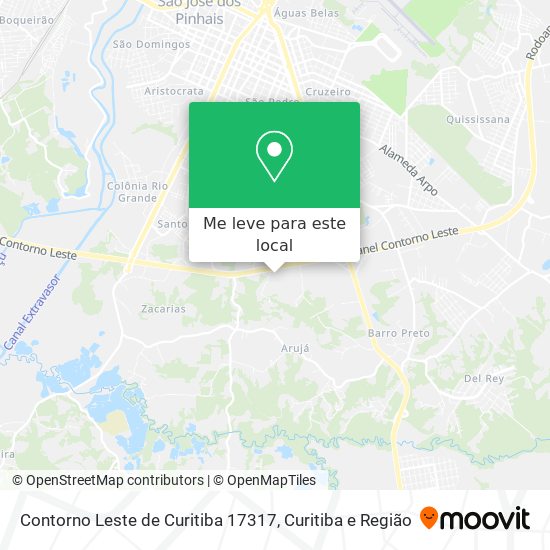 Contorno Leste de Curitiba 17317 mapa