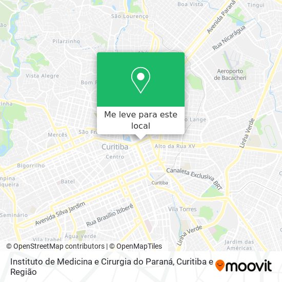 Instituto de Medicina e Cirurgia do Paraná mapa
