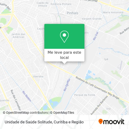 Unidade de Saúde Solitude mapa