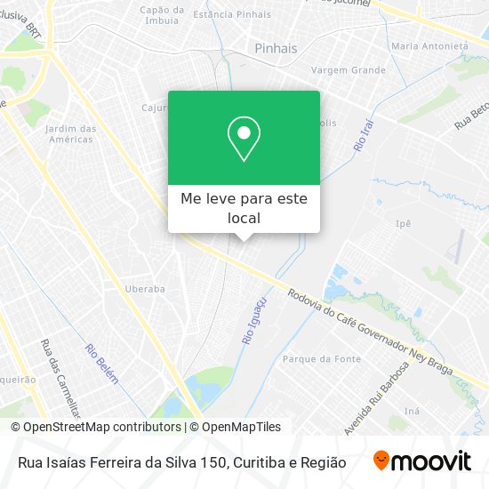 Rua Isaías Ferreira da Silva 150 mapa