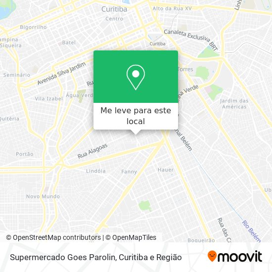 Supermercado Goes Parolin mapa