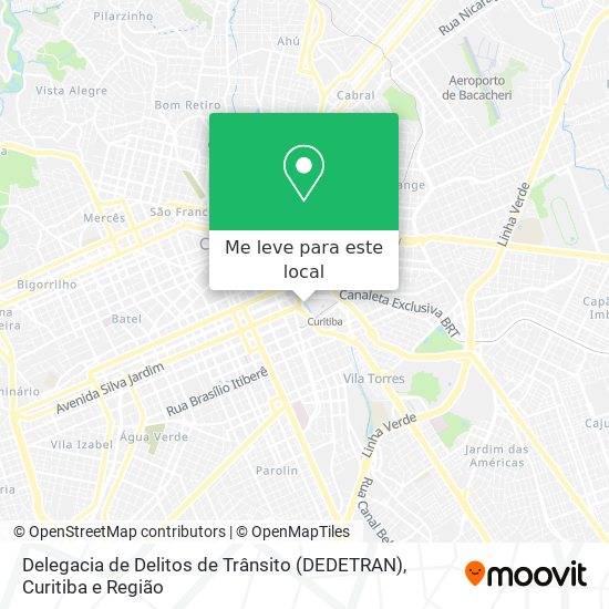 Delegacia de Delitos de Trânsito (DEDETRAN) mapa