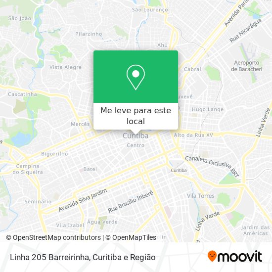 Linha 205 Barreirinha mapa