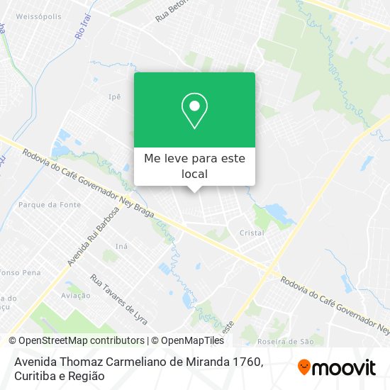 Avenida Thomaz Carmeliano de Miranda 1760 mapa
