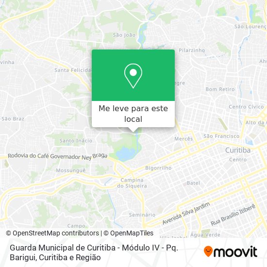 Guarda Municipal de Curitiba - Módulo IV - Pq. Barigui mapa
